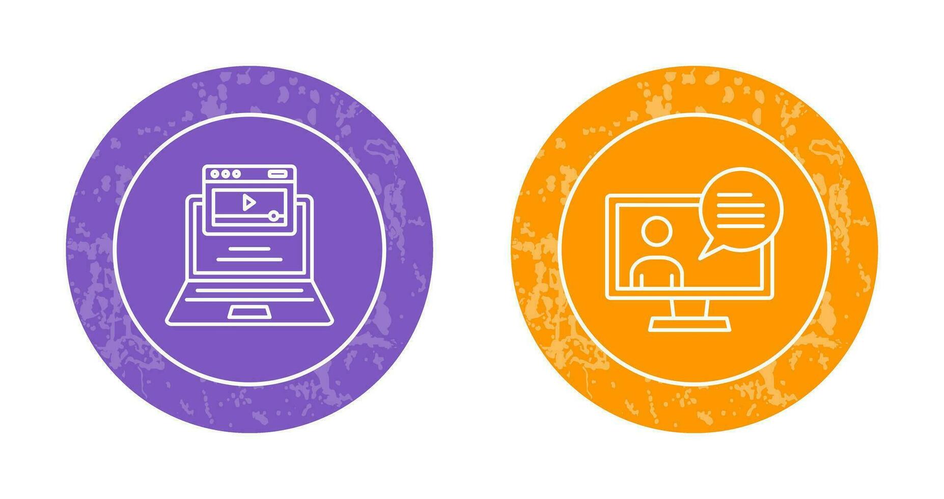 séminaire en ligne et conversation icône vecteur