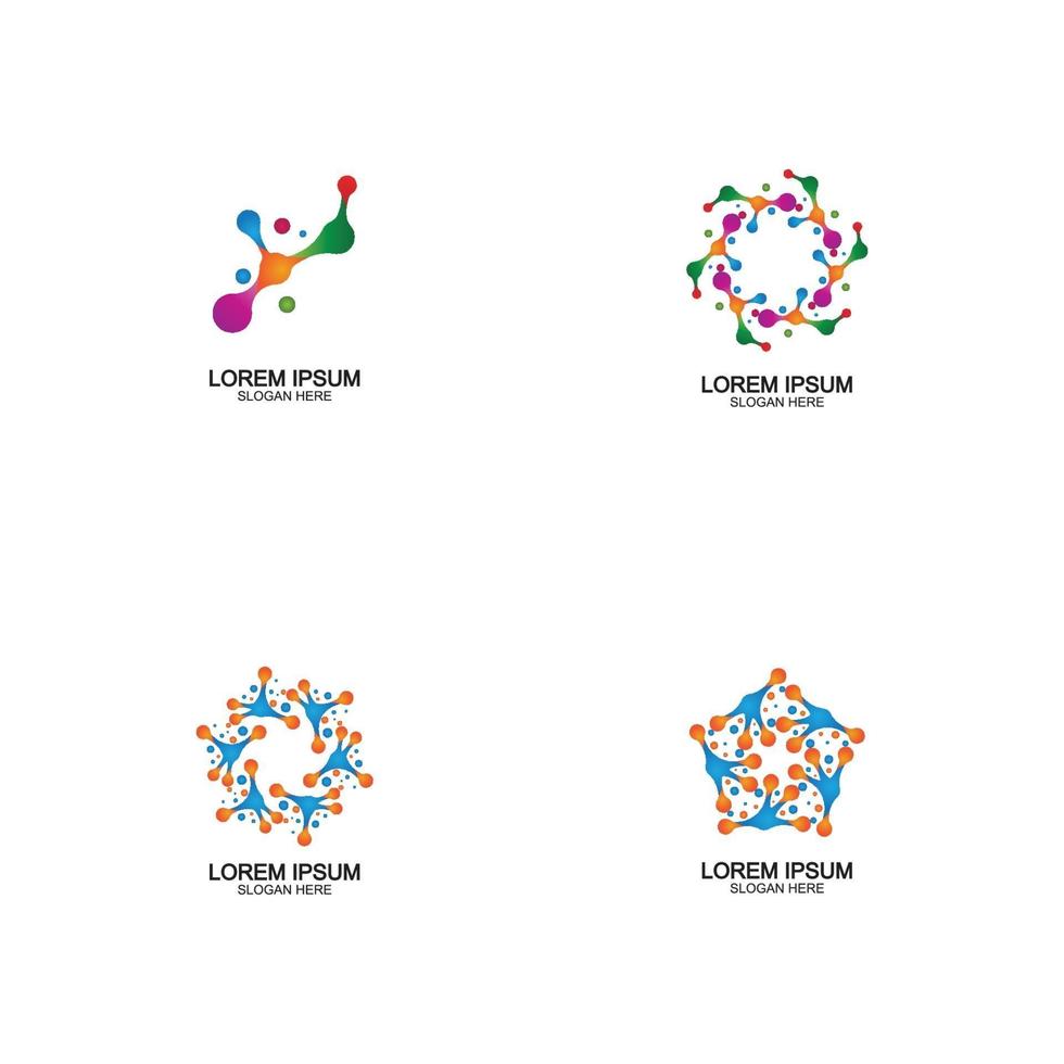 conception d'illustration vectorielle de molécule vecteur