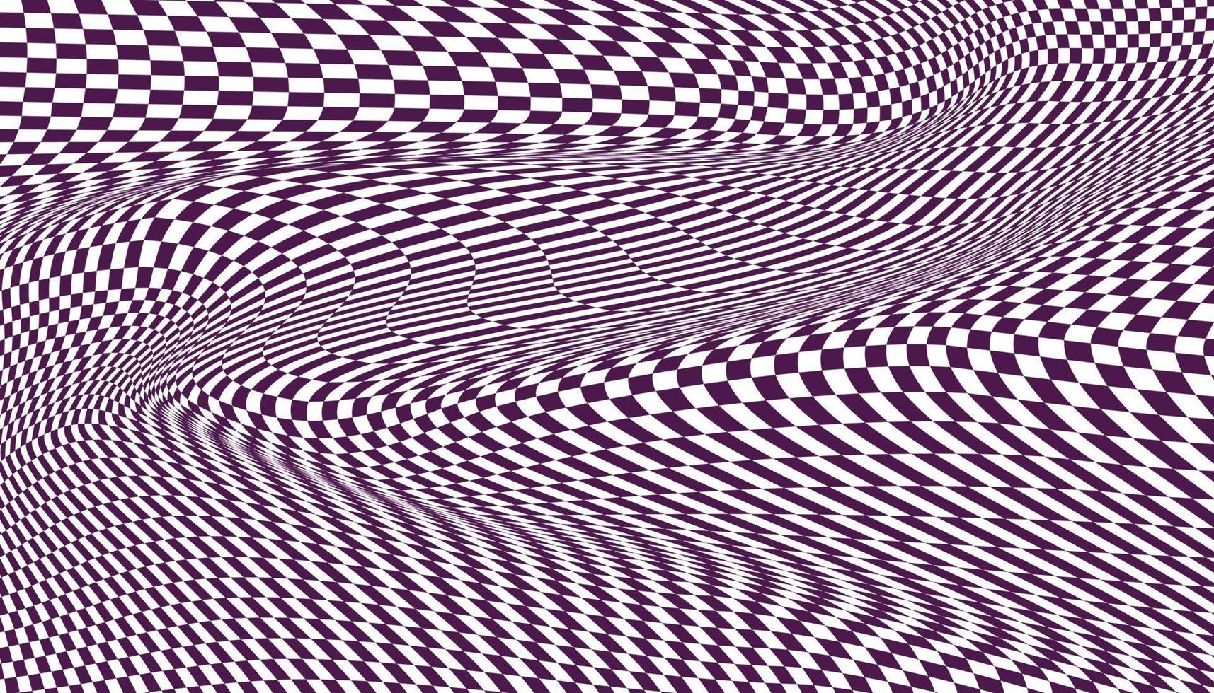 fond quadrillé déformé violet et blanc vecteur