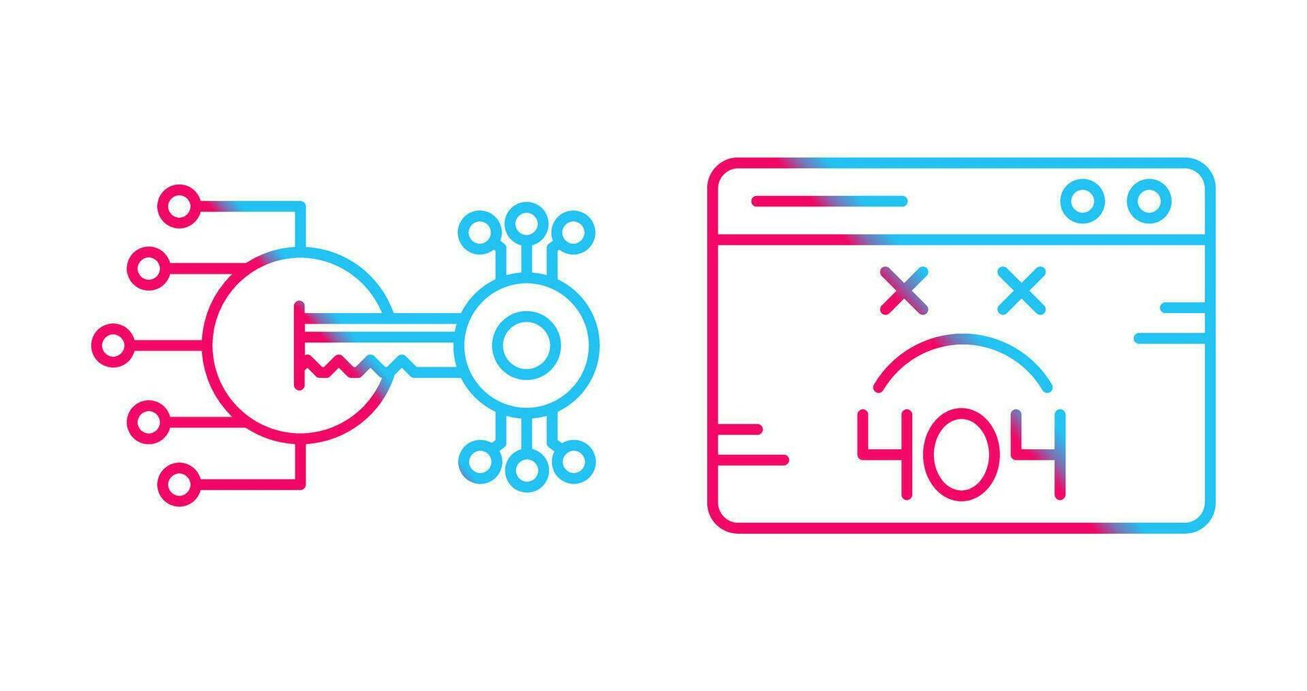 chiffrement et 404 Erreur icône vecteur