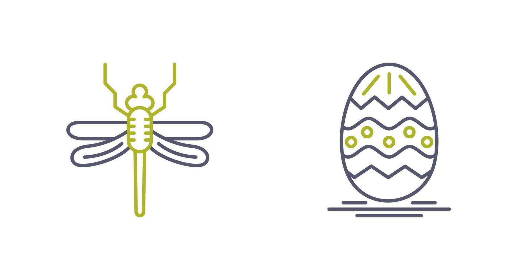 libellule et Pâques icône vecteur