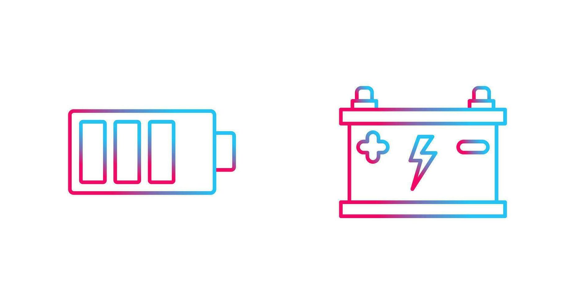 mise en charge et accumulateur icône vecteur