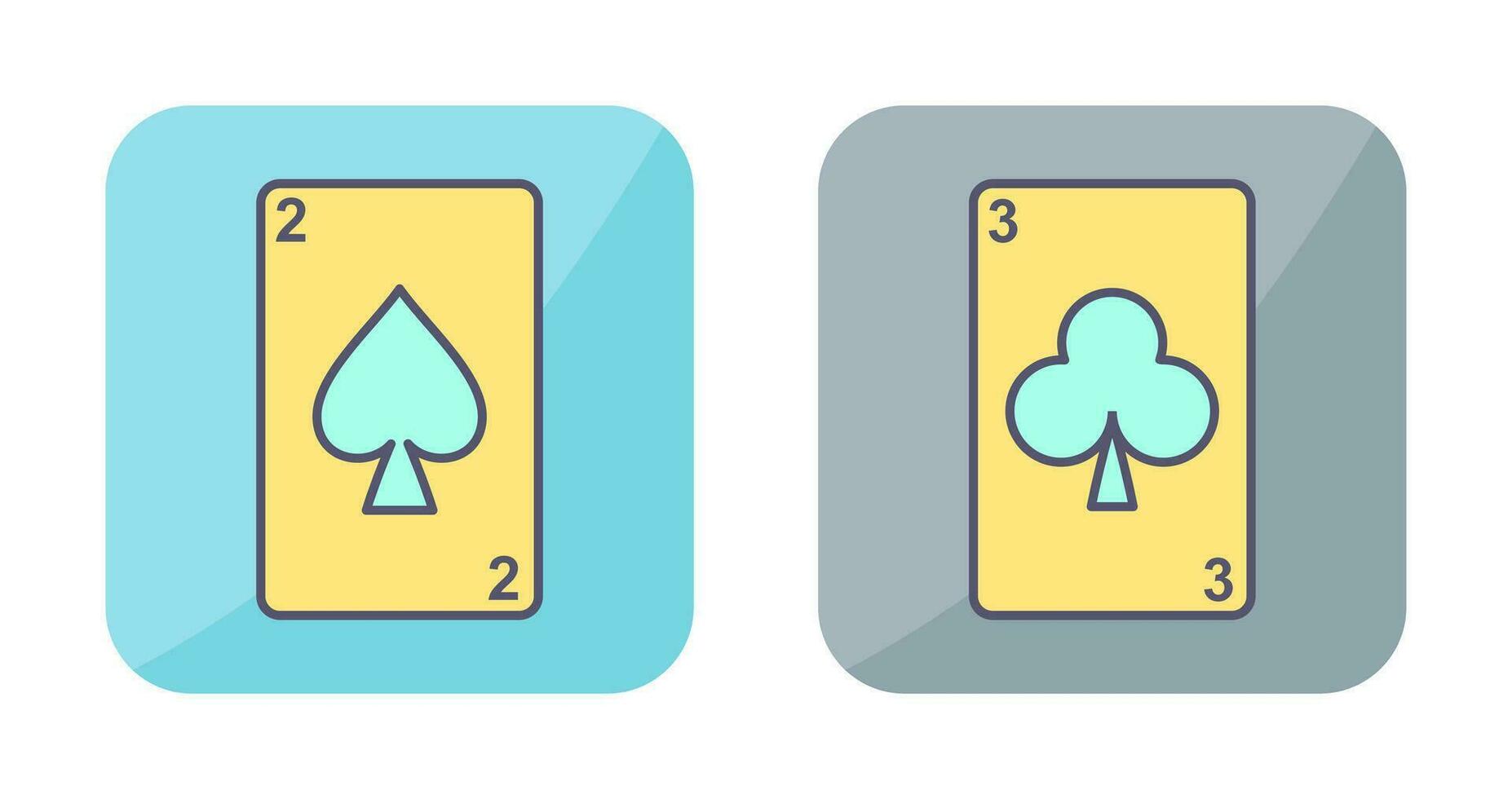 piques cartes et clubs carte icône vecteur