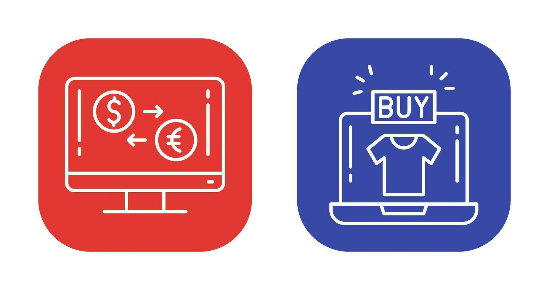 devise échange et acheter icône vecteur