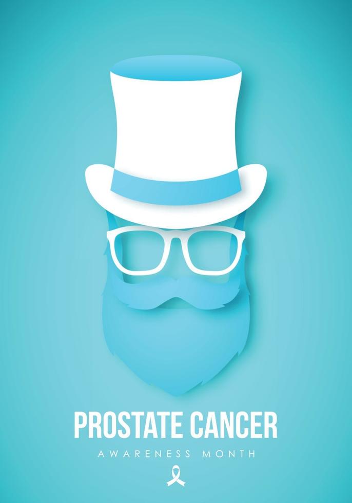 conception du concept du mois de sensibilisation au cancer de la prostate. vecteur
