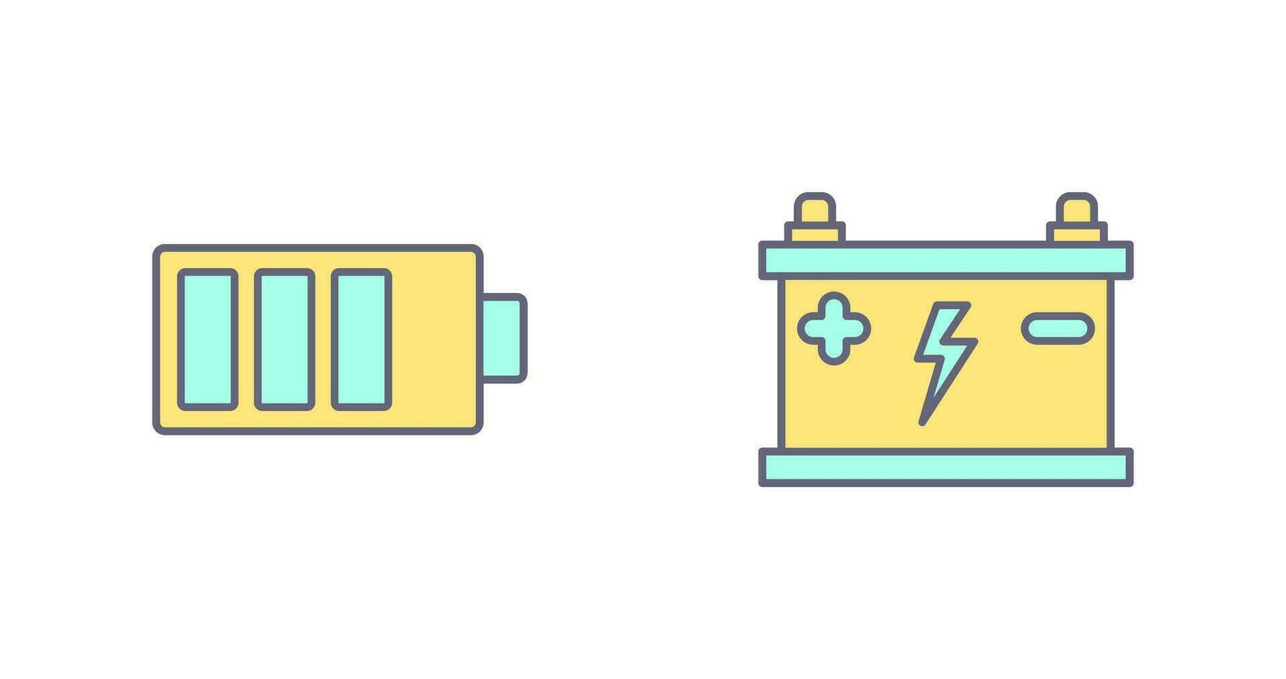 mise en charge et accumulateur icône vecteur