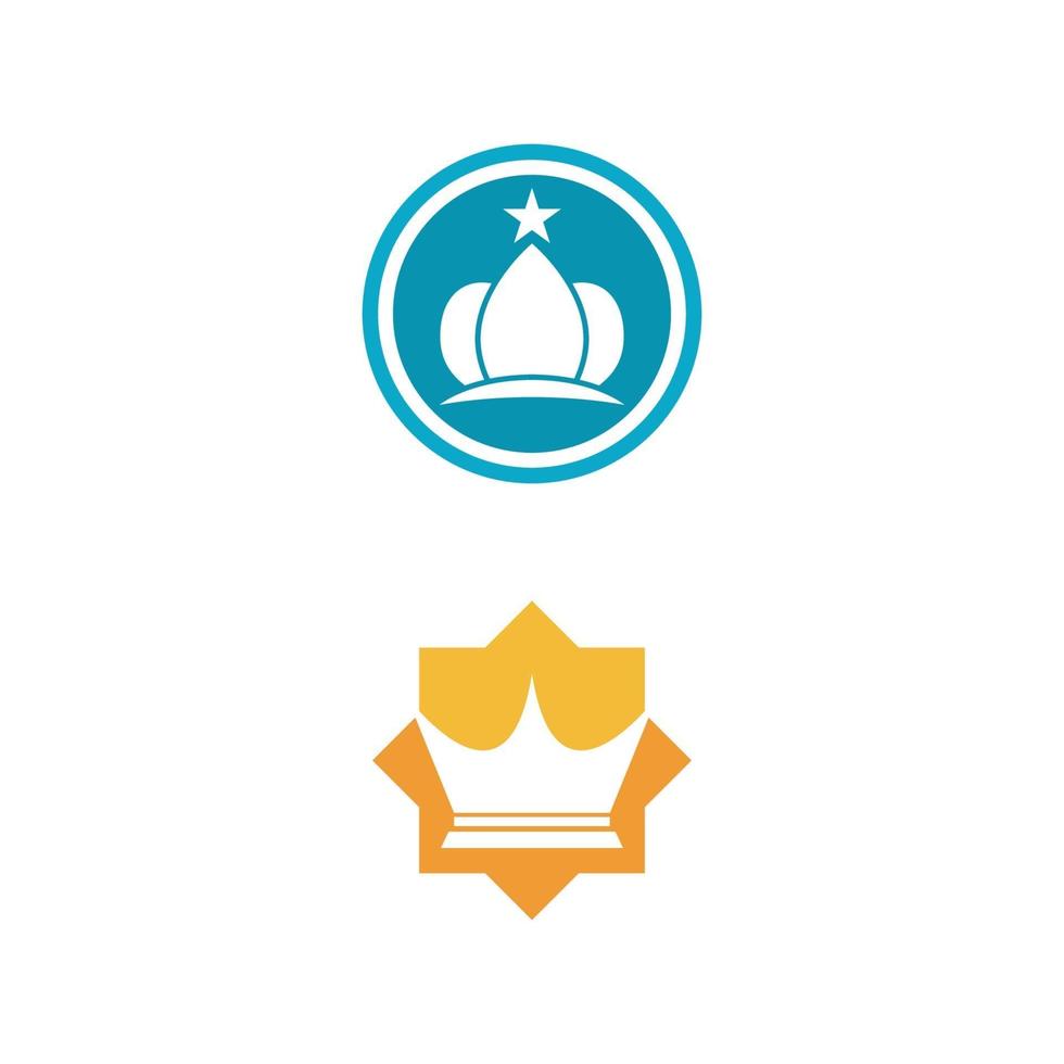 couronne logo modèle vecteur icône illustration design