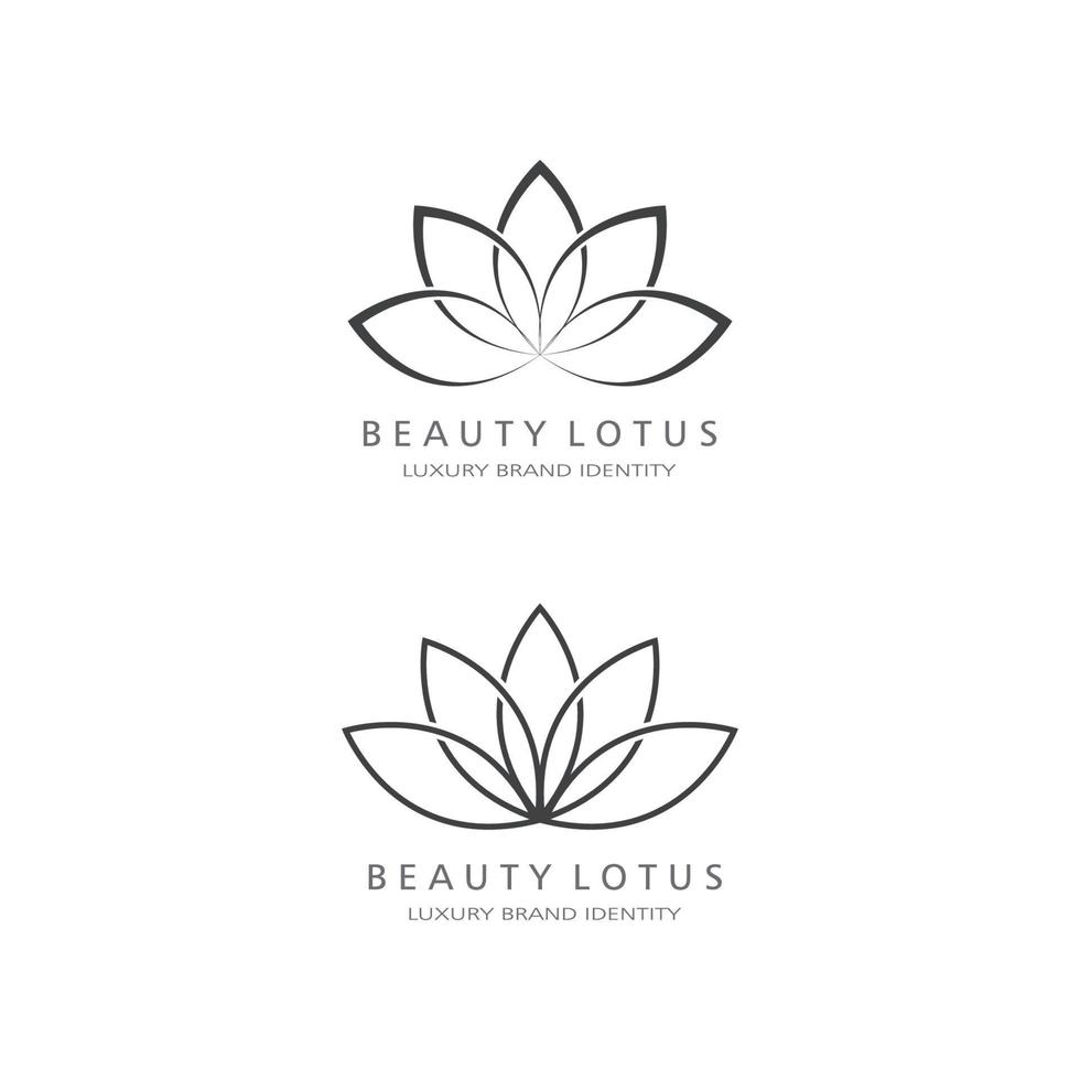 icône de modèle de logo de beauté vecteur fleurs de lotus design