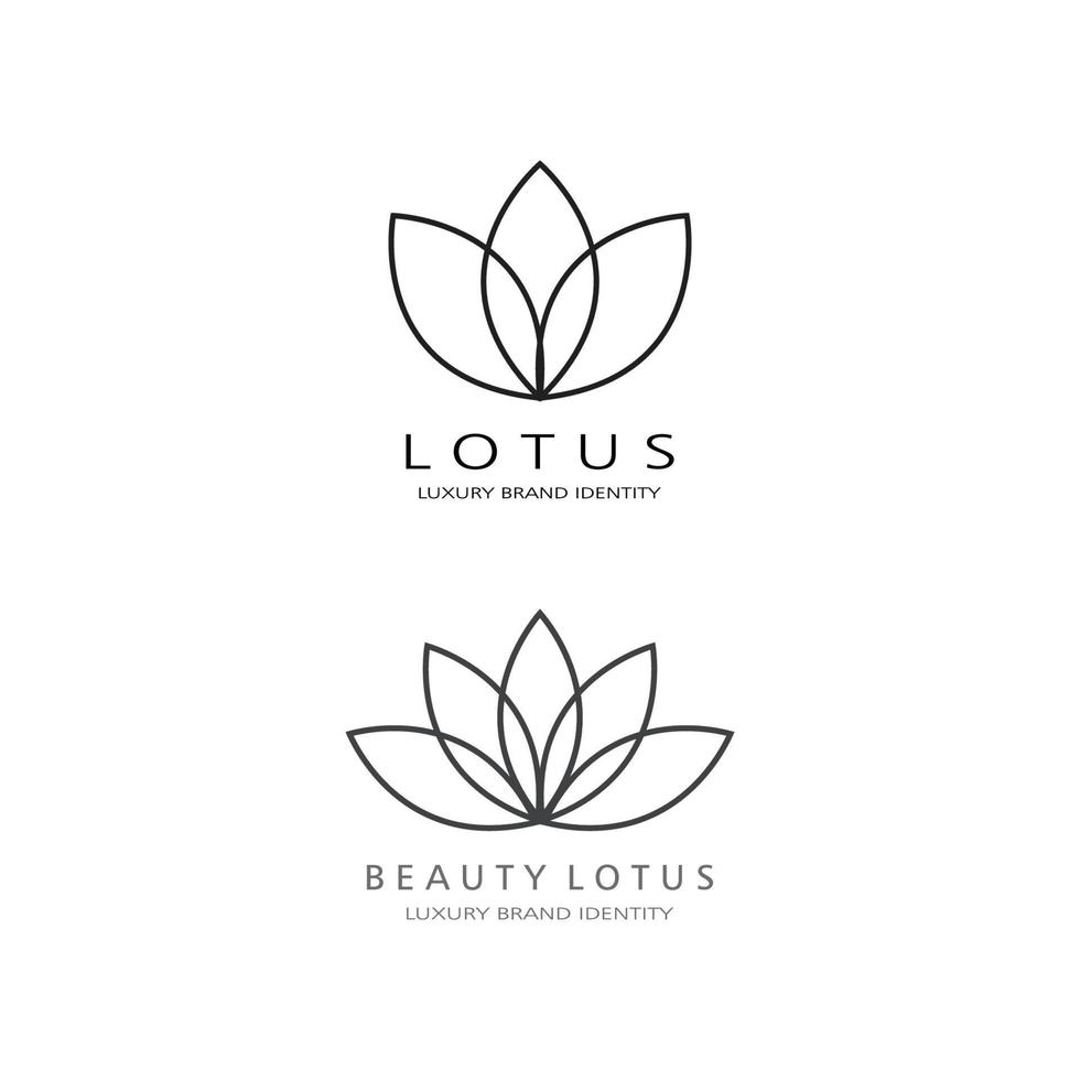 icône de modèle de logo de beauté vecteur fleurs de lotus design