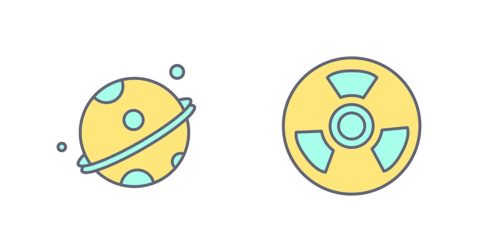 planète et nucléaire icône vecteur