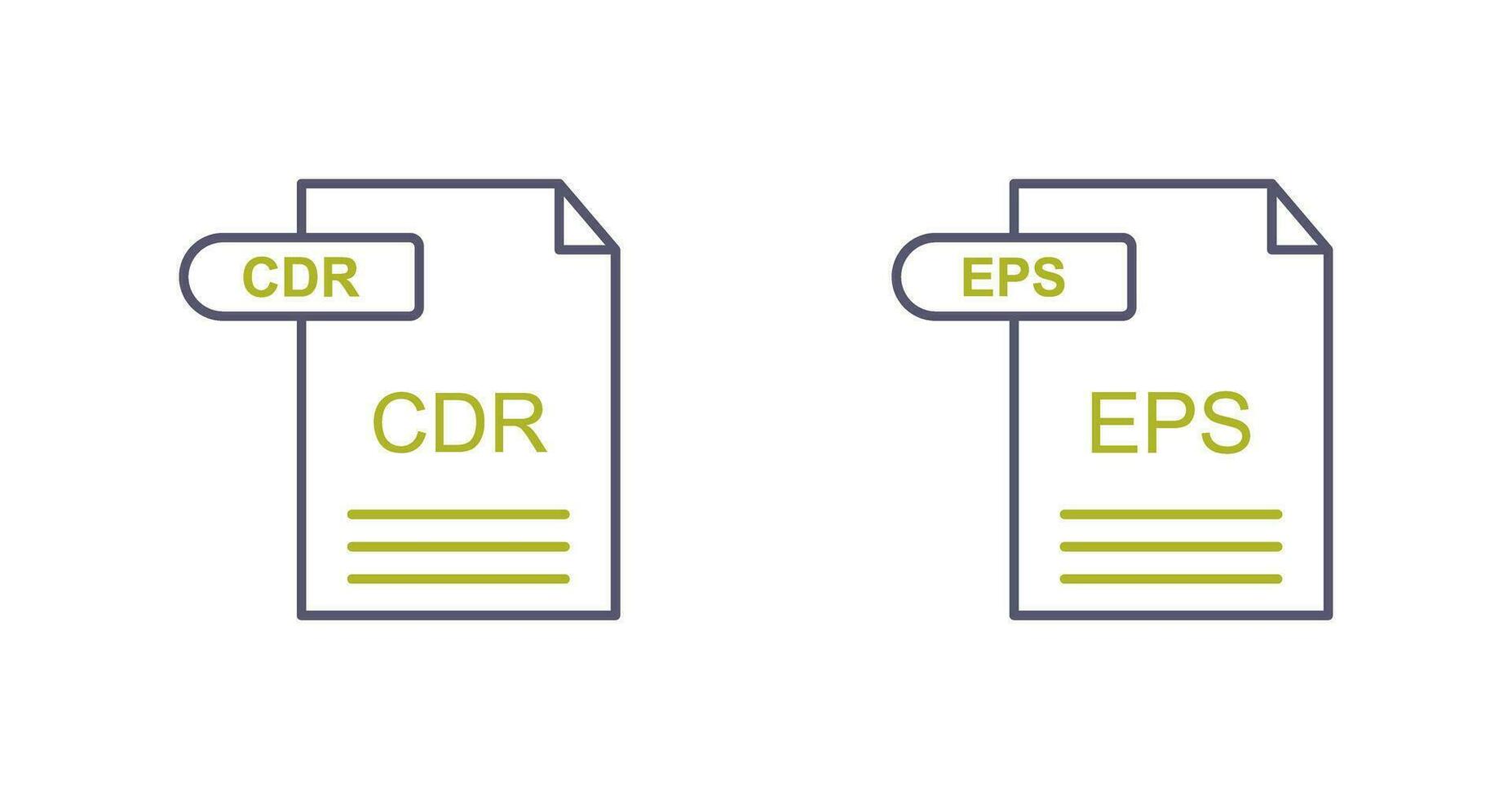 cdr et eps icône vecteur