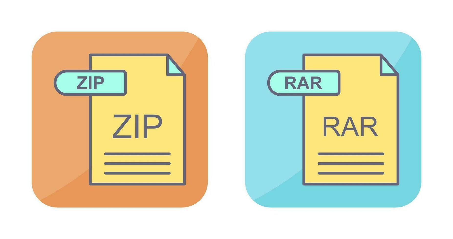 Zip *: français et rar icône vecteur