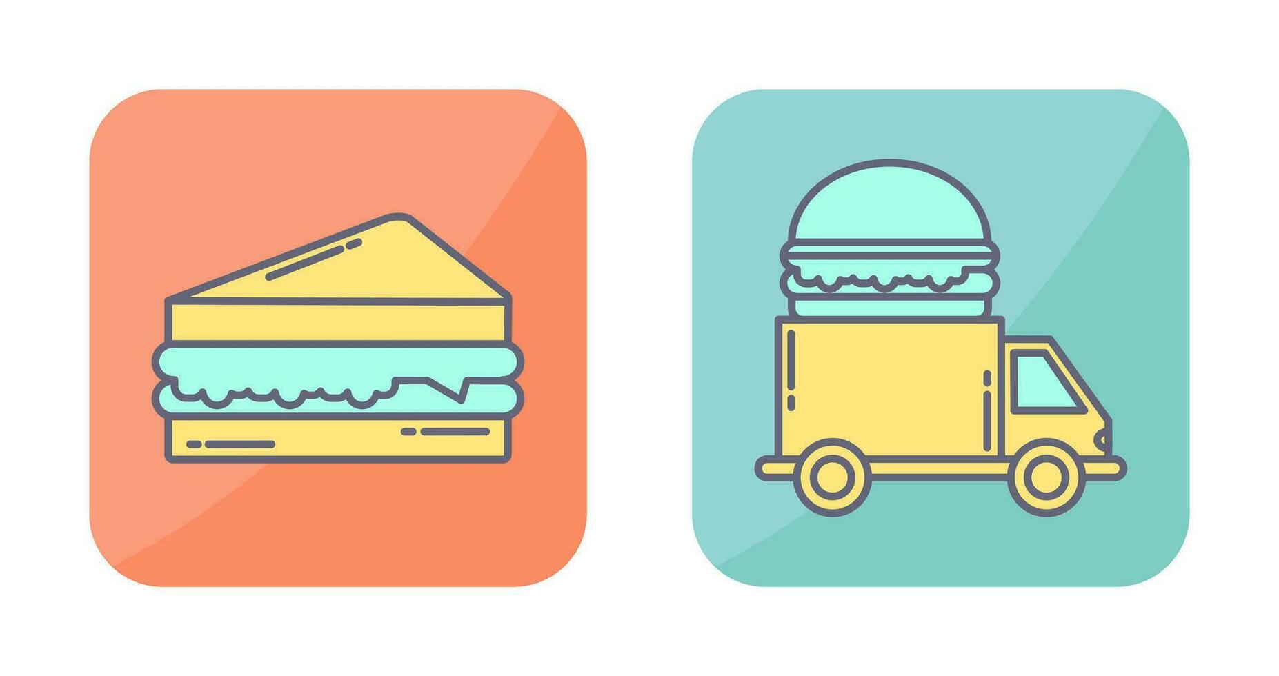 sandwich et vite nourriture icône vecteur