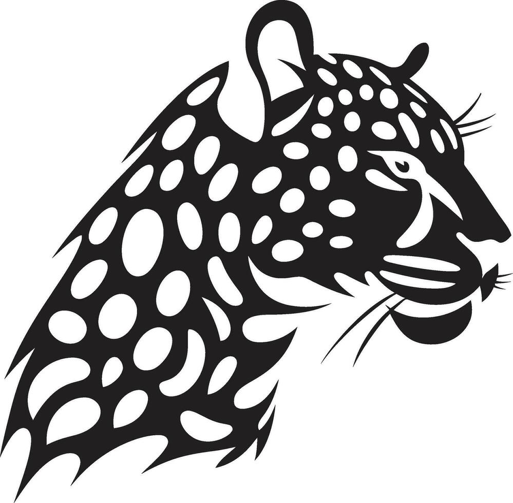 vectorisé guépard iconique minimalisme lisse et épineux noir hérisson emblème vecteur