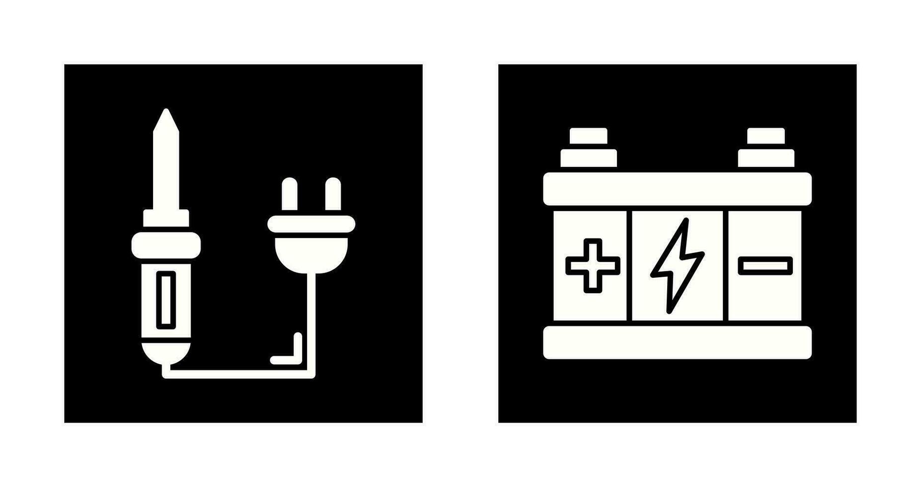 soudure et batterie icône vecteur