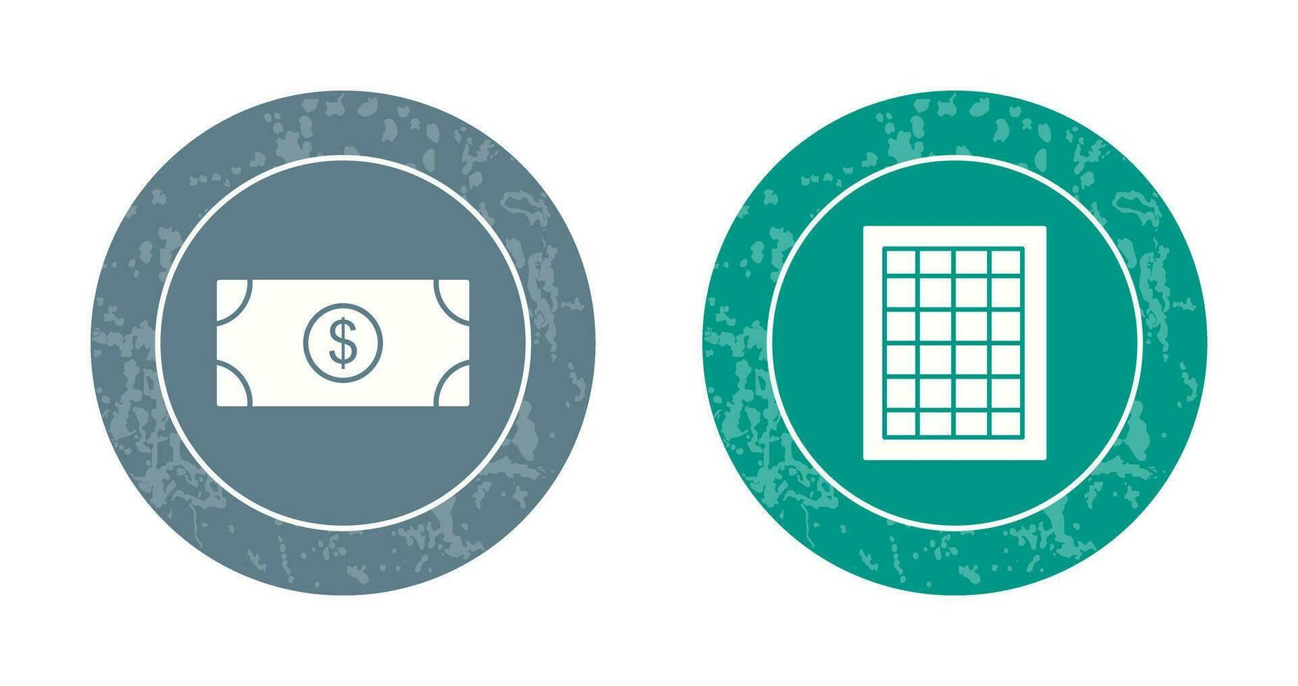 dollar facture et table de les taux icône vecteur