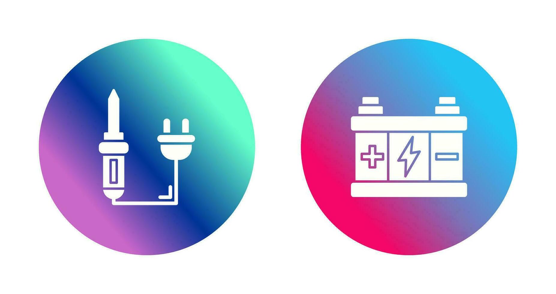 soudure et batterie icône vecteur