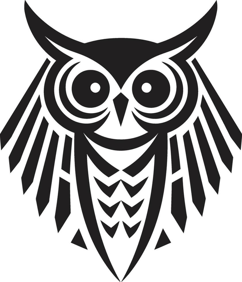 vecteur hibou logo collection mystique nuit hibou icône