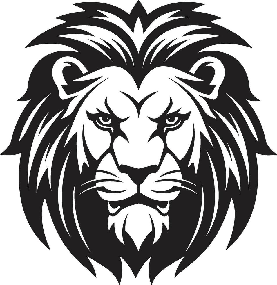 gracieux Puissance le noir vecteur Lion emblème féroce règle une Lion icône logo conception