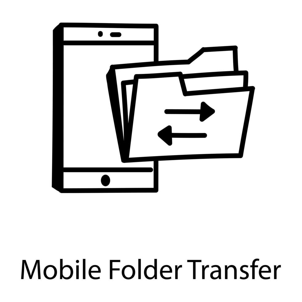 transfert de dossier mobile vecteur