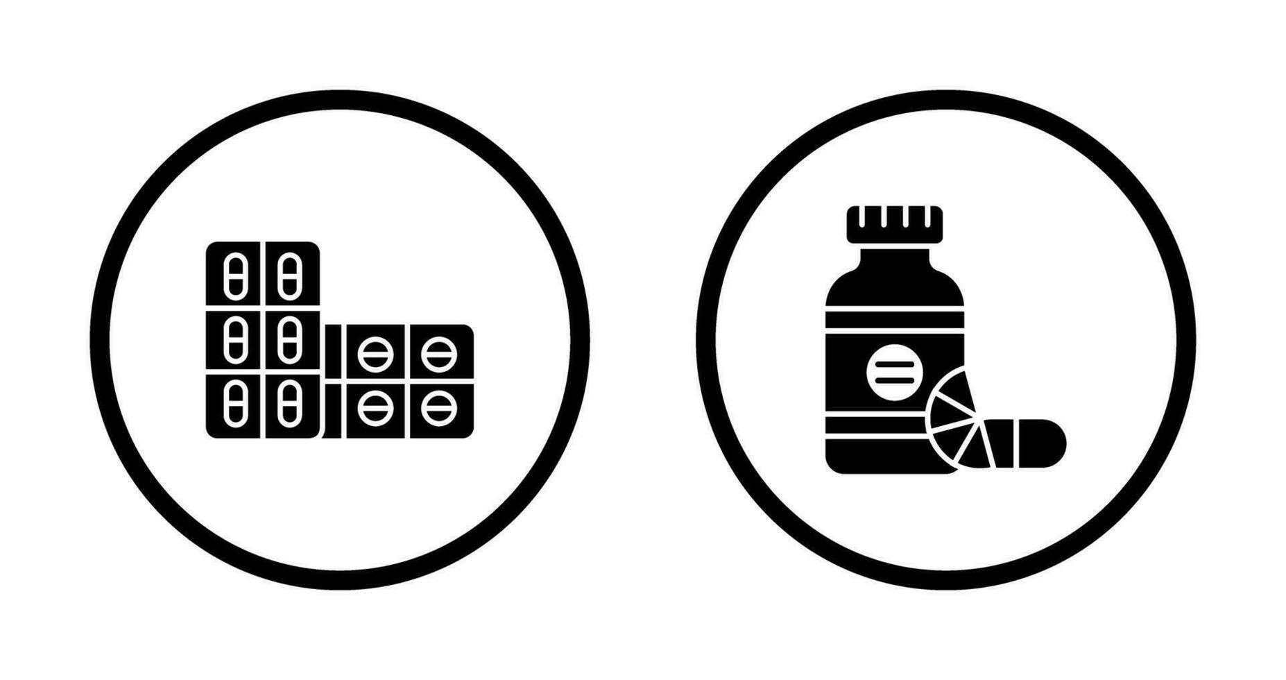 aspirine et vitamines icône vecteur