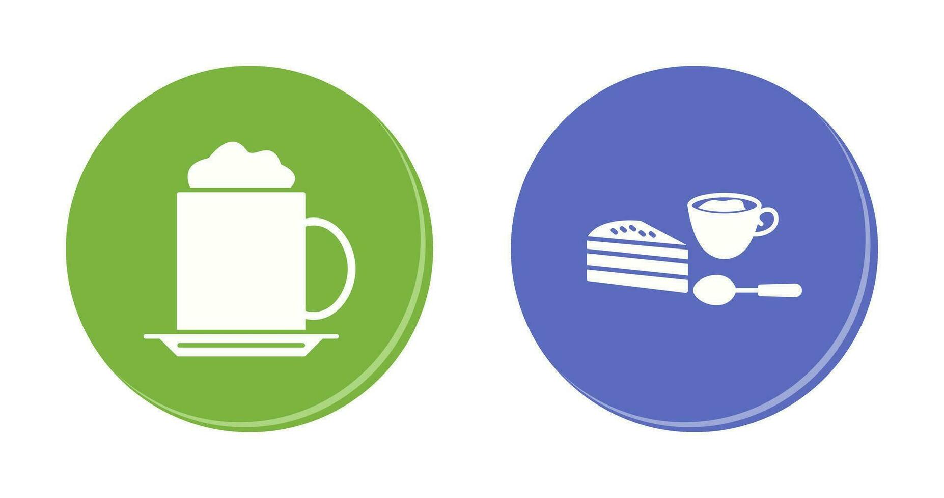 cappuccino et café servi icône vecteur