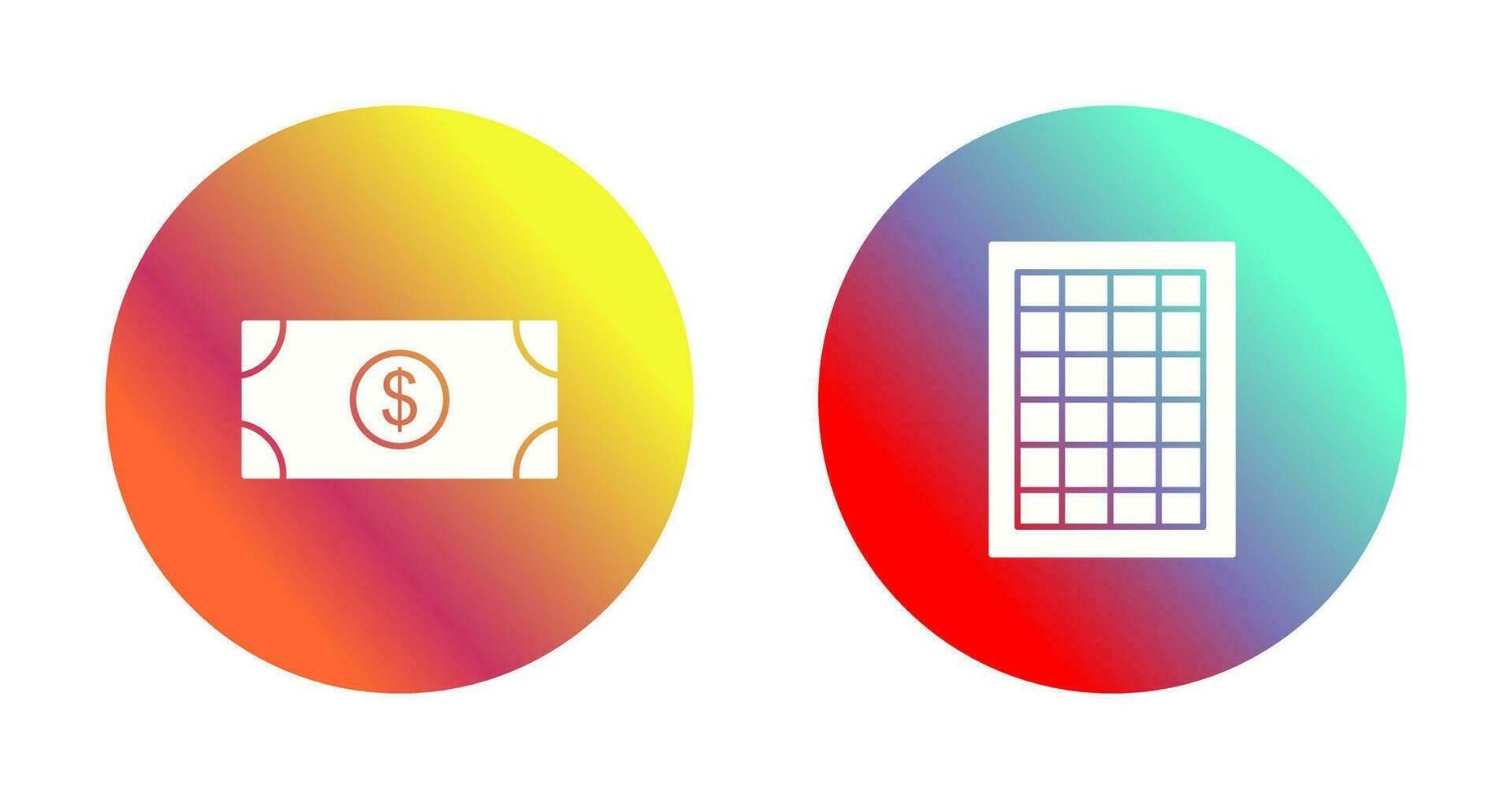 dollar facture et table de les taux icône vecteur