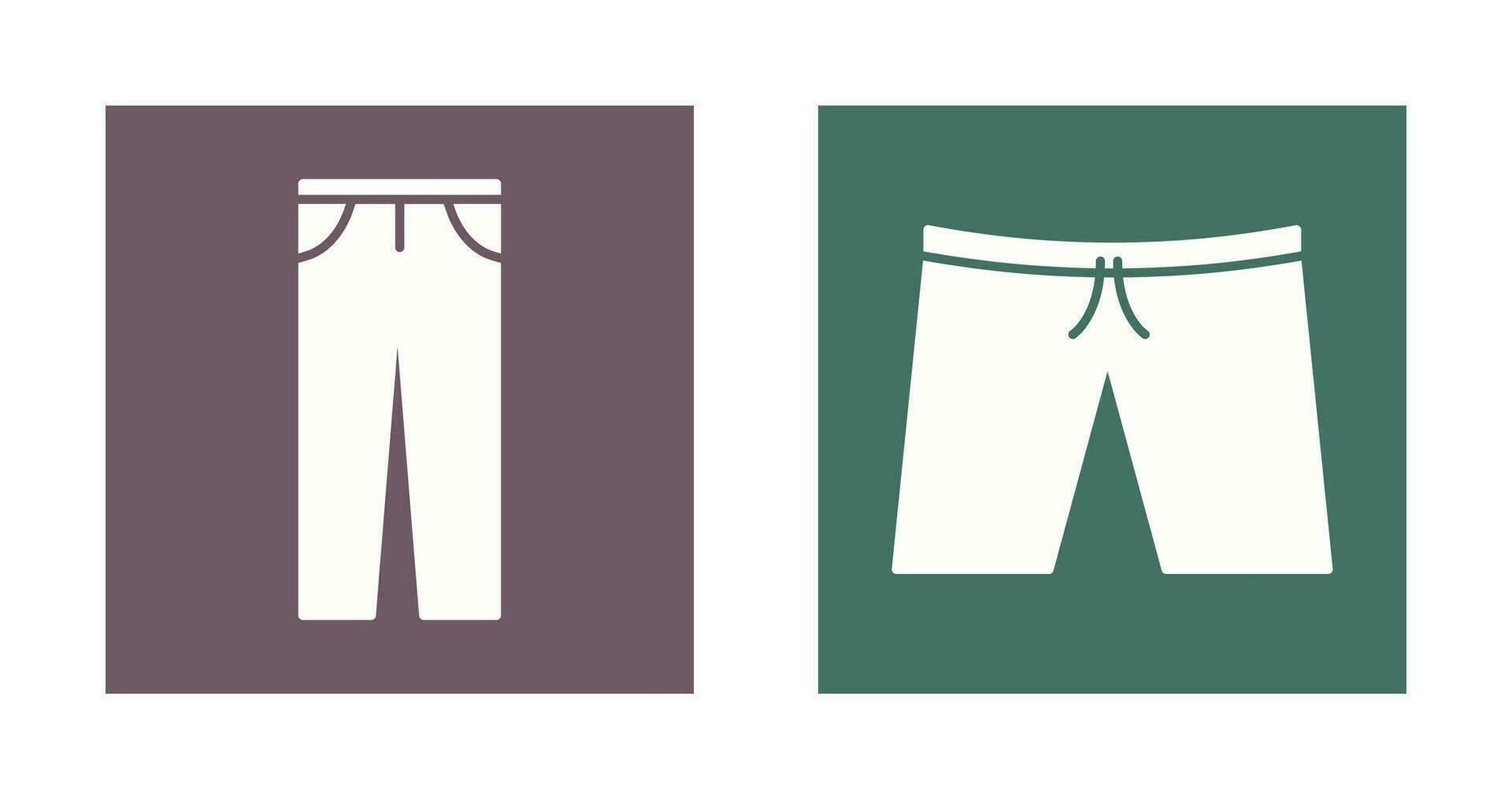 un pantalon et short icône vecteur
