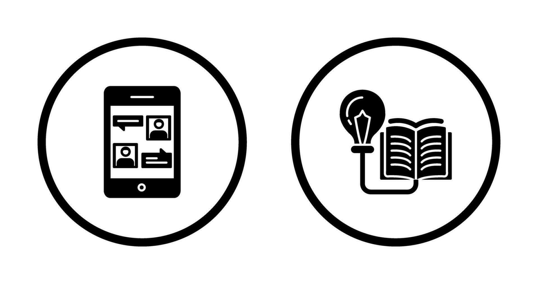 conversation et connaissance icône vecteur