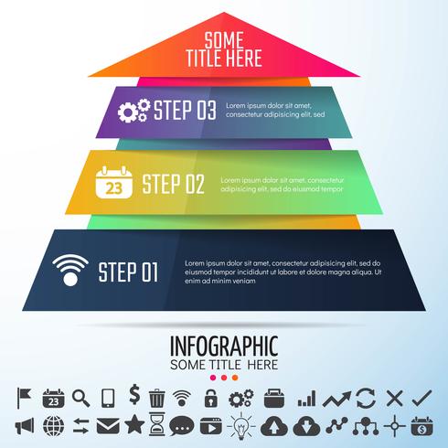 Modèle de conception infographie géométrique vecteur