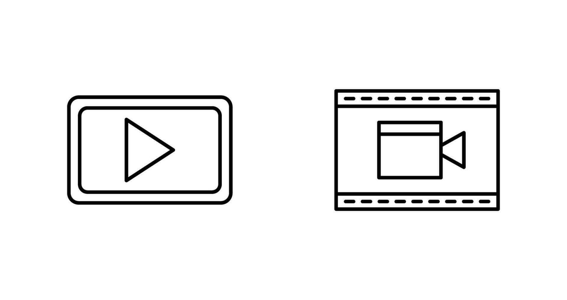 vidéo la communication et vidéo et animation icône vecteur