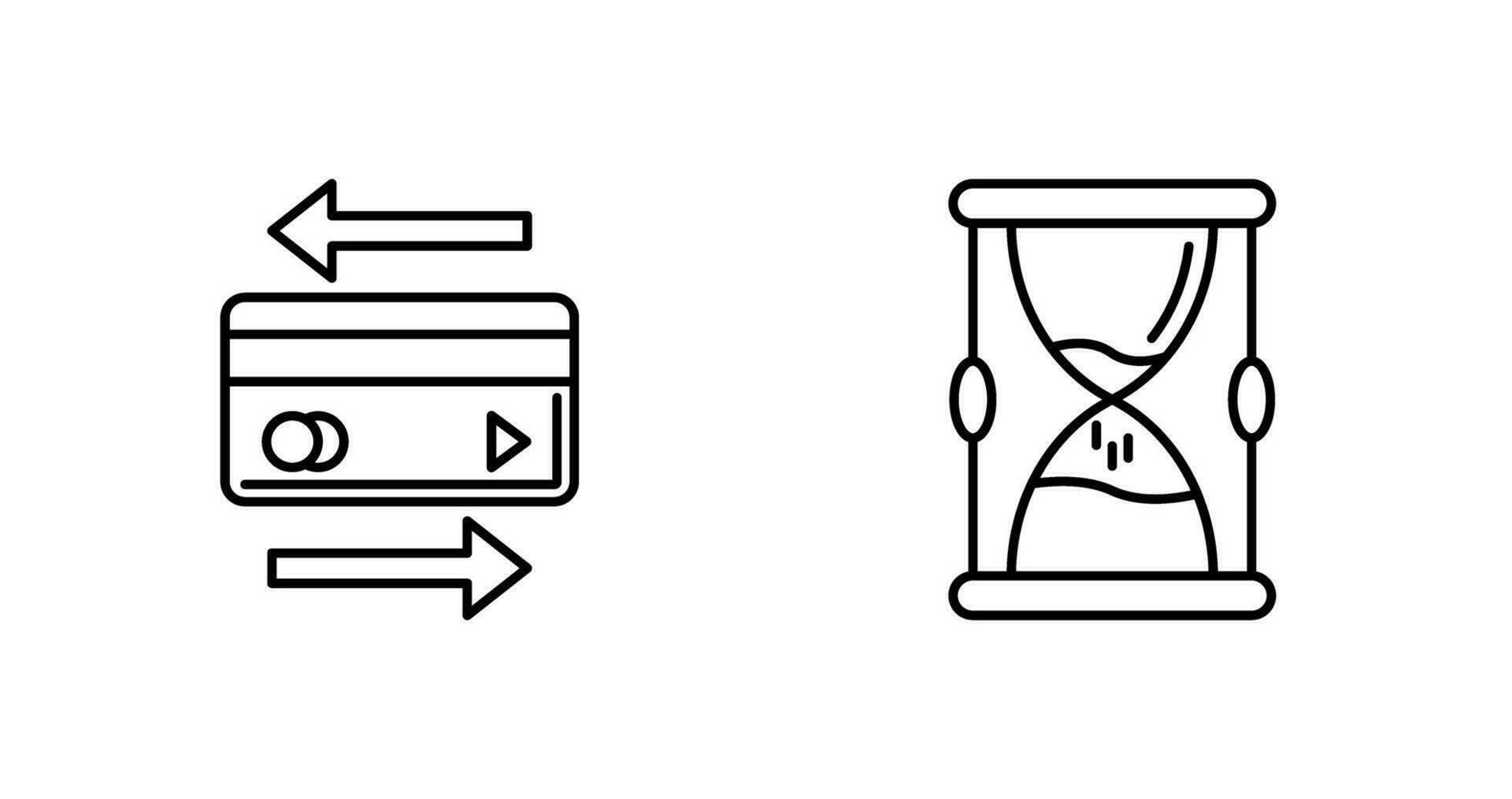 transaction et Sablier icône vecteur