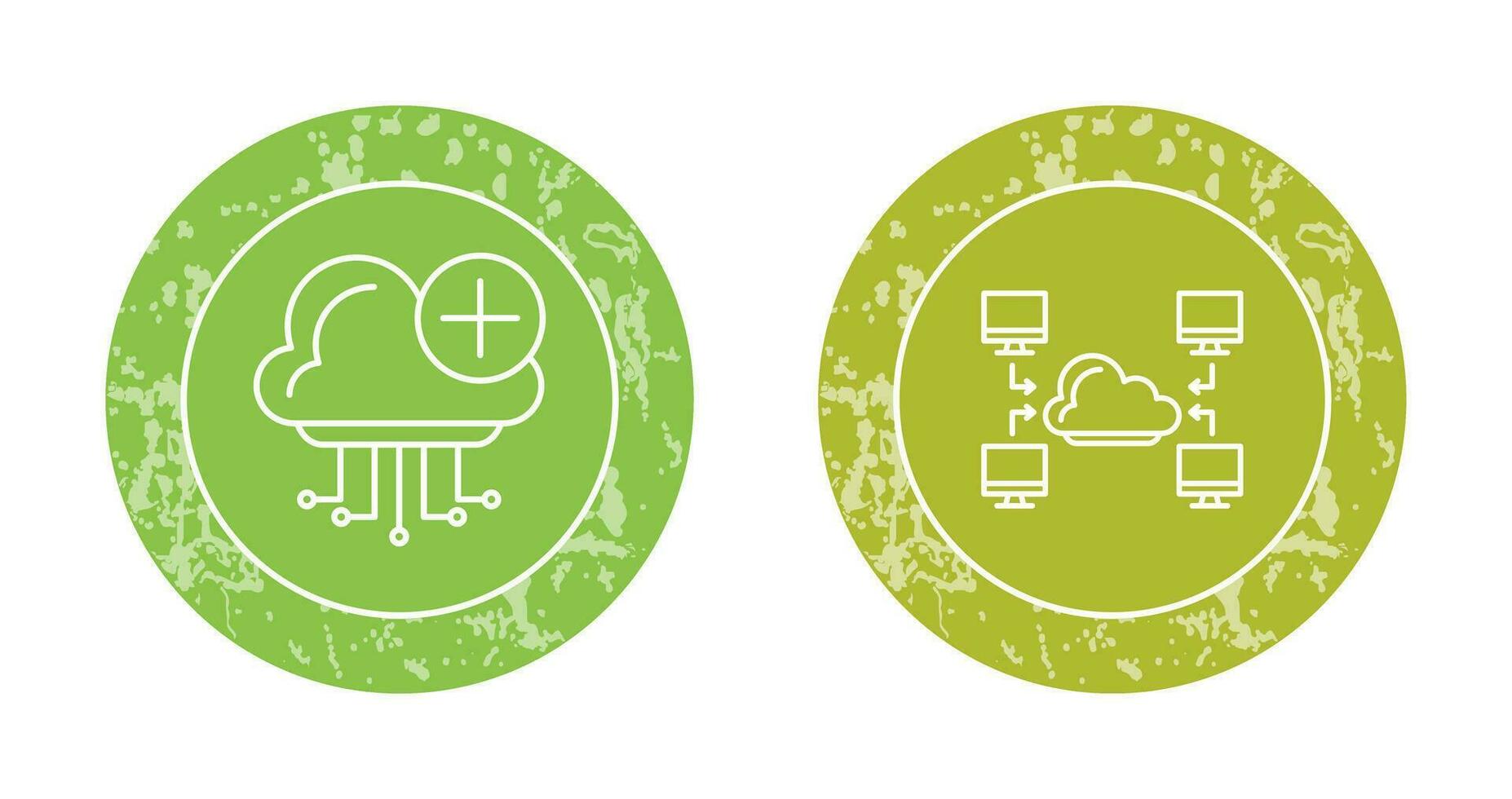 nuage l'informatique et ordinateur icône vecteur