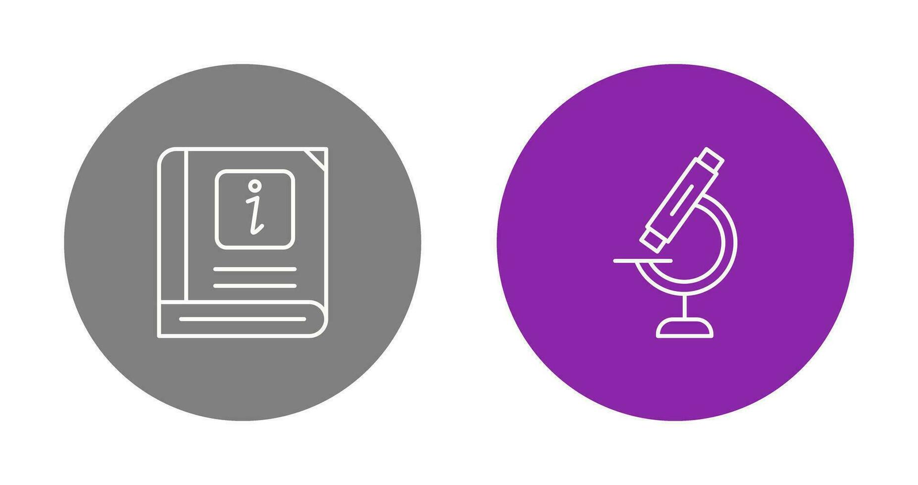 information et microscope icône vecteur