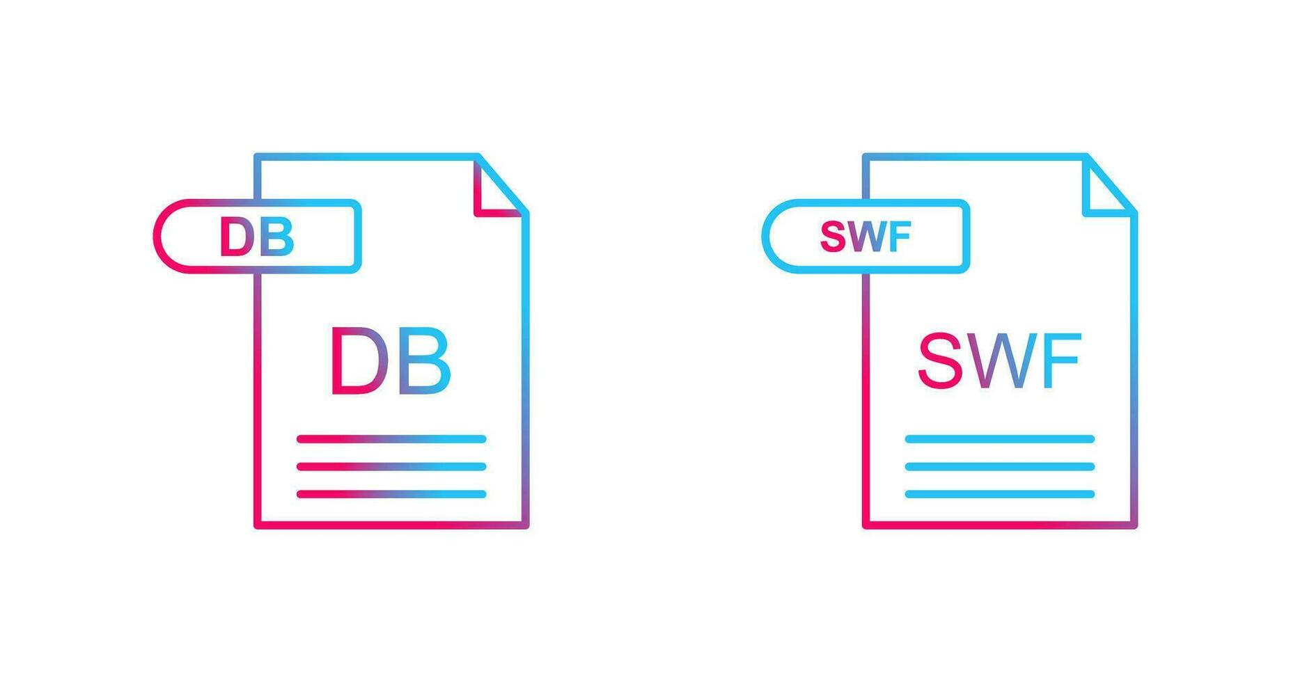 db et swf icône vecteur