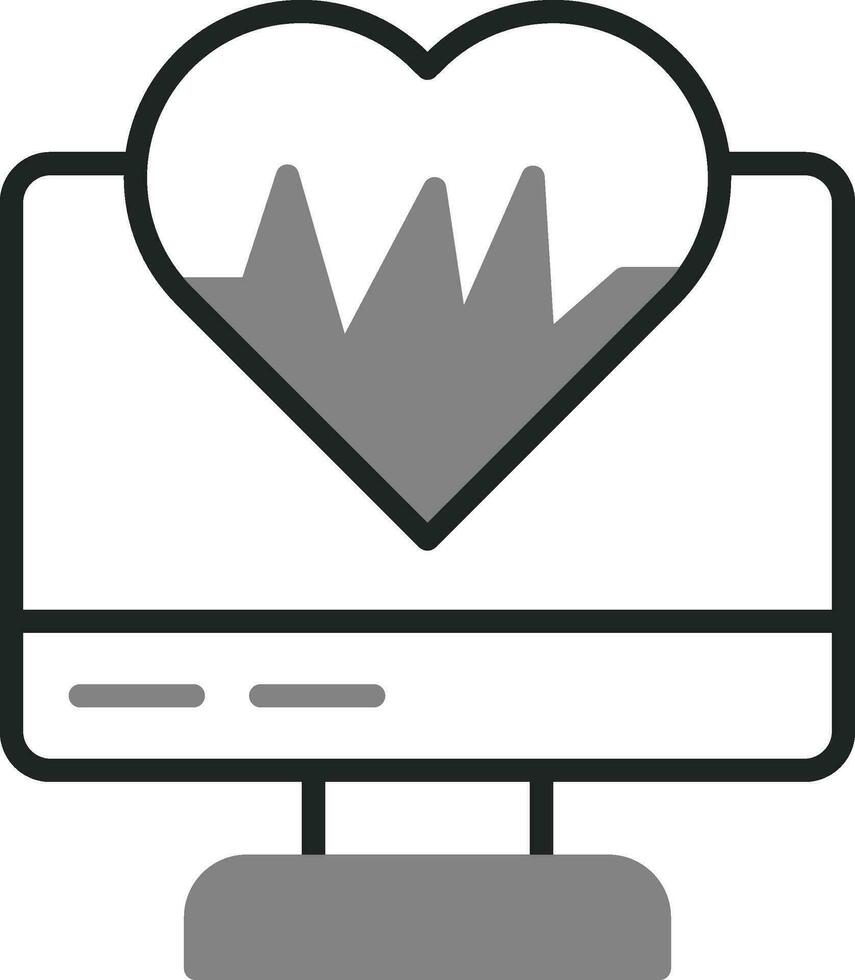 ecg moniteur vecteur icône