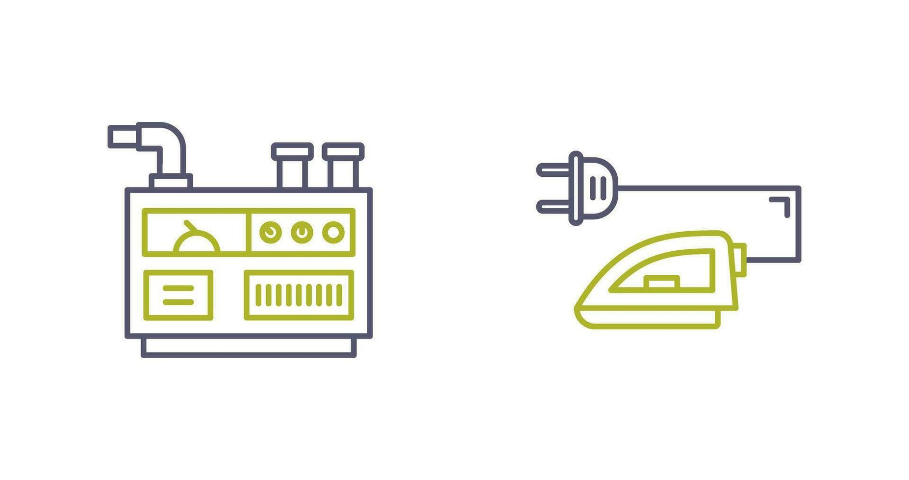 Générateur et le fer icône vecteur