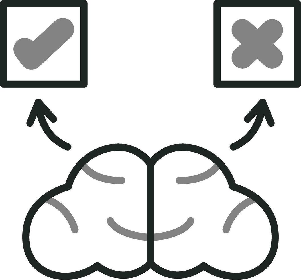 icône de vecteur de prise de décision
