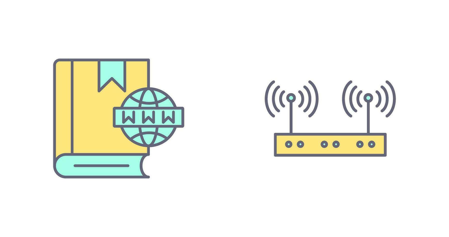 site Internet et sans fil icône vecteur