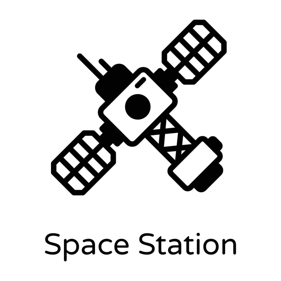 station spatiale et plate-forme vecteur