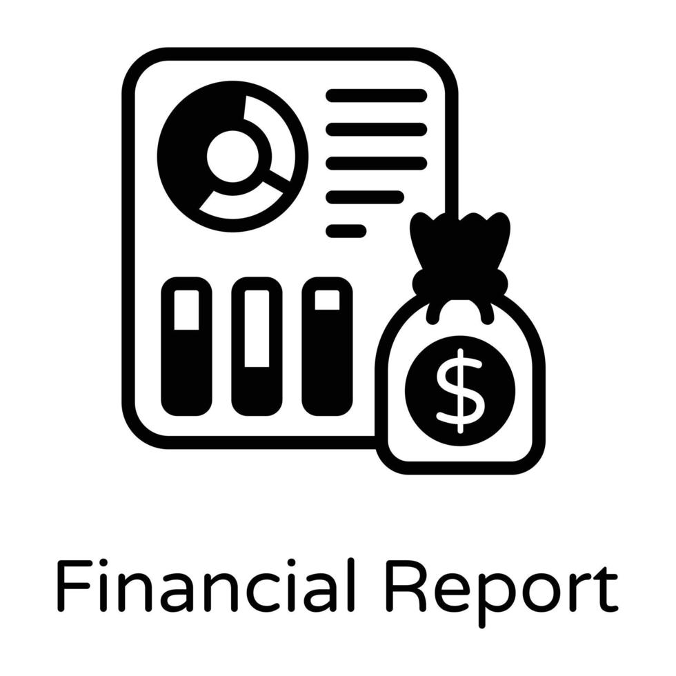 rapport financier et document vecteur