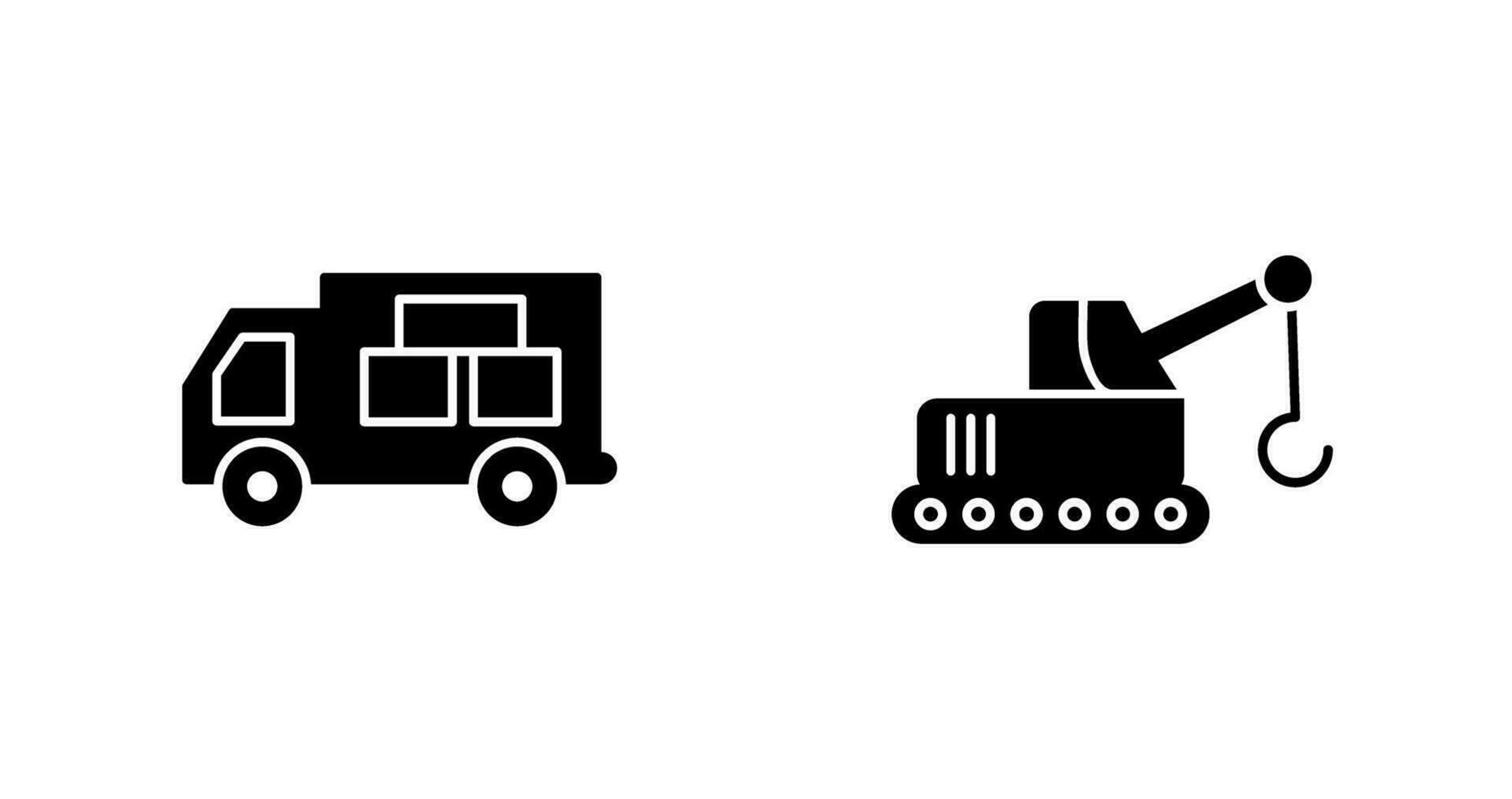 logistique voiture et lifter icône vecteur