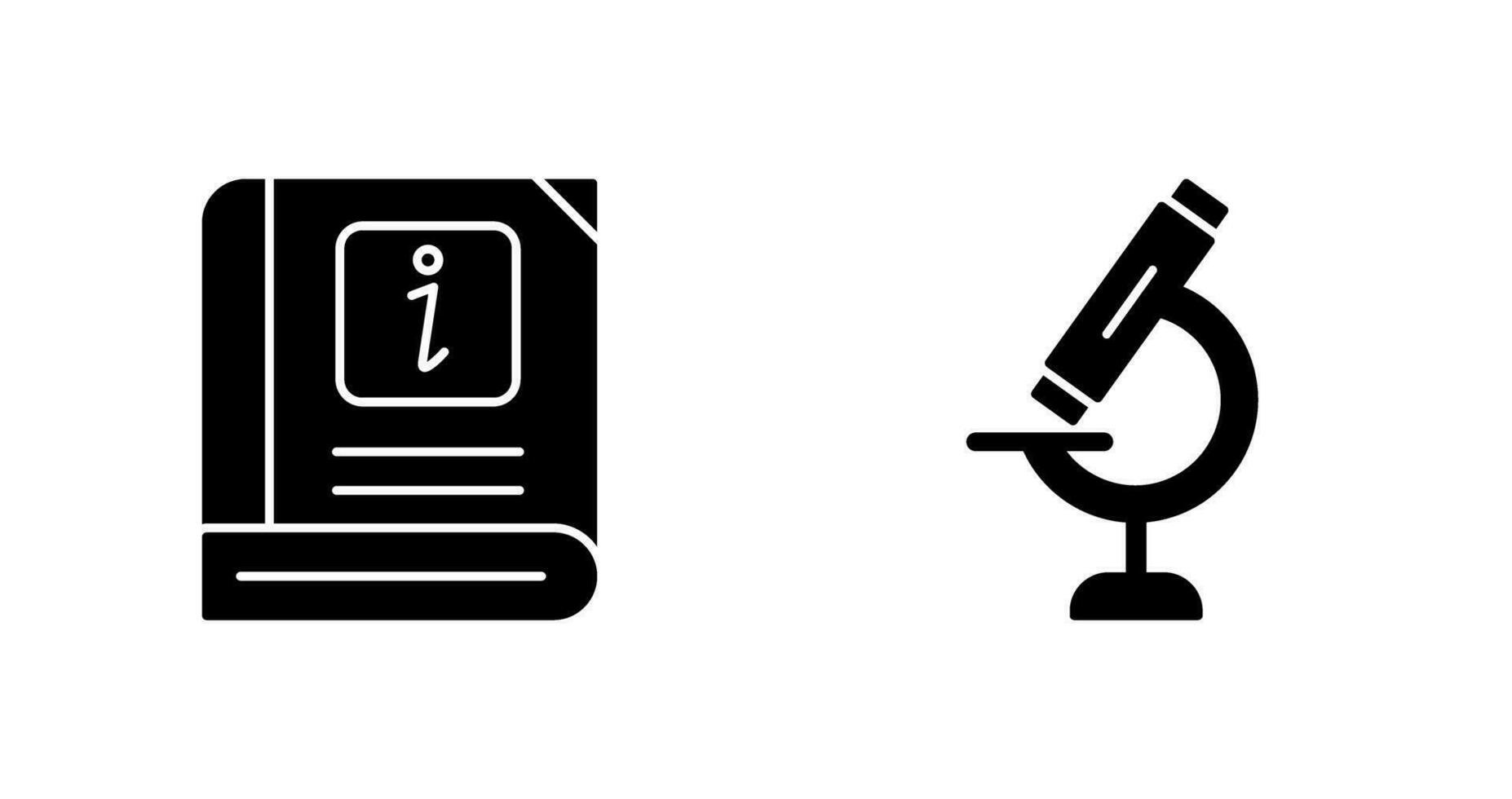 information et microscope icône vecteur