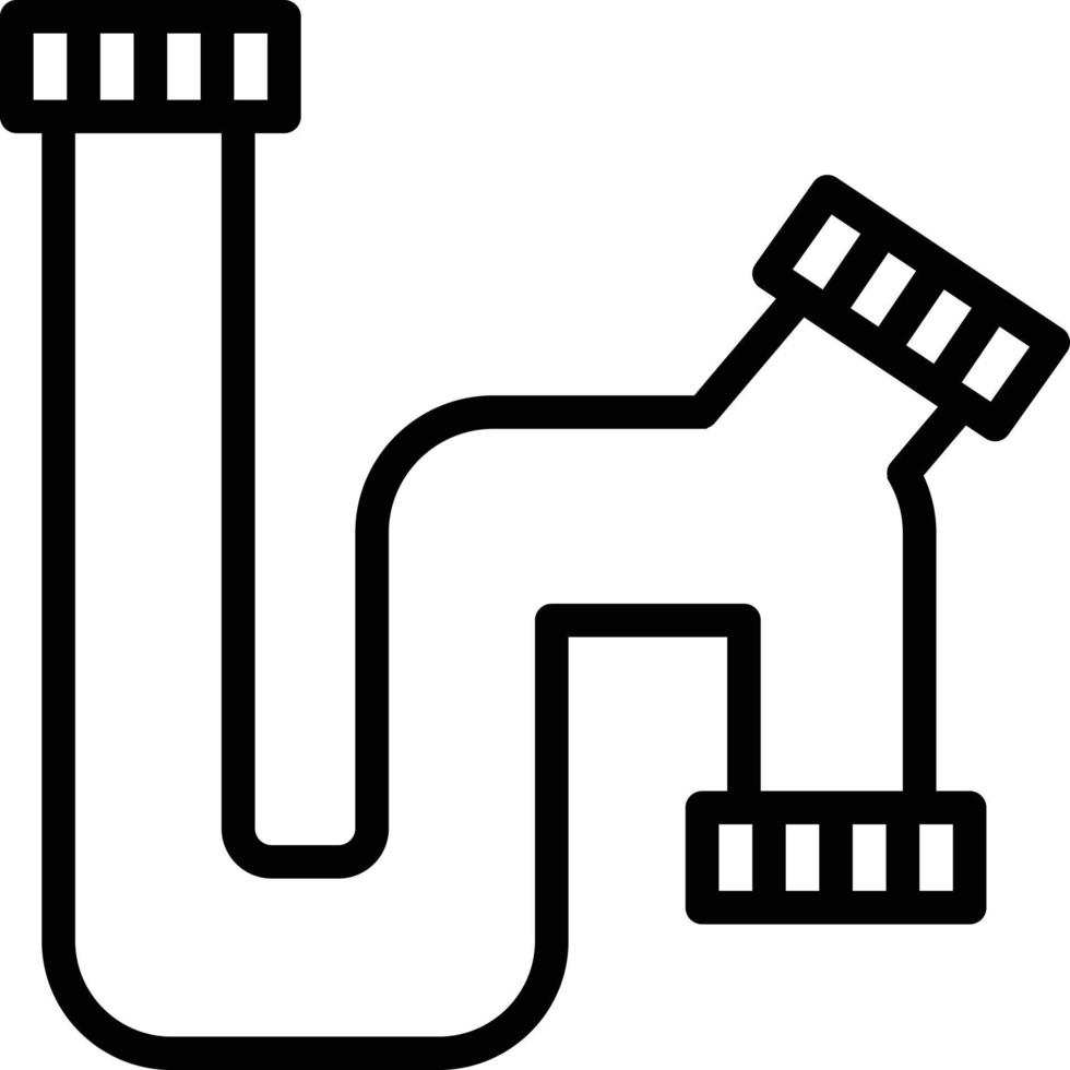 icône de ligne pour tuyau vecteur
