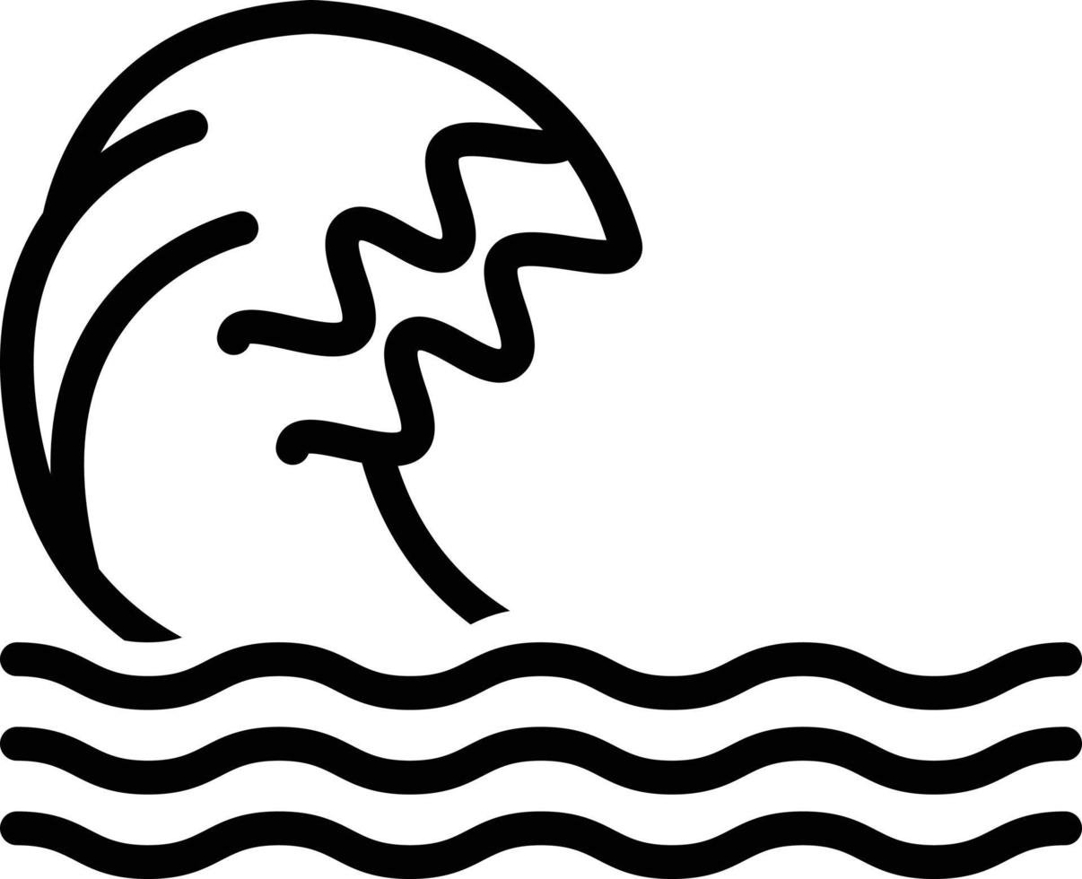 icône de ligne pour la vague vecteur