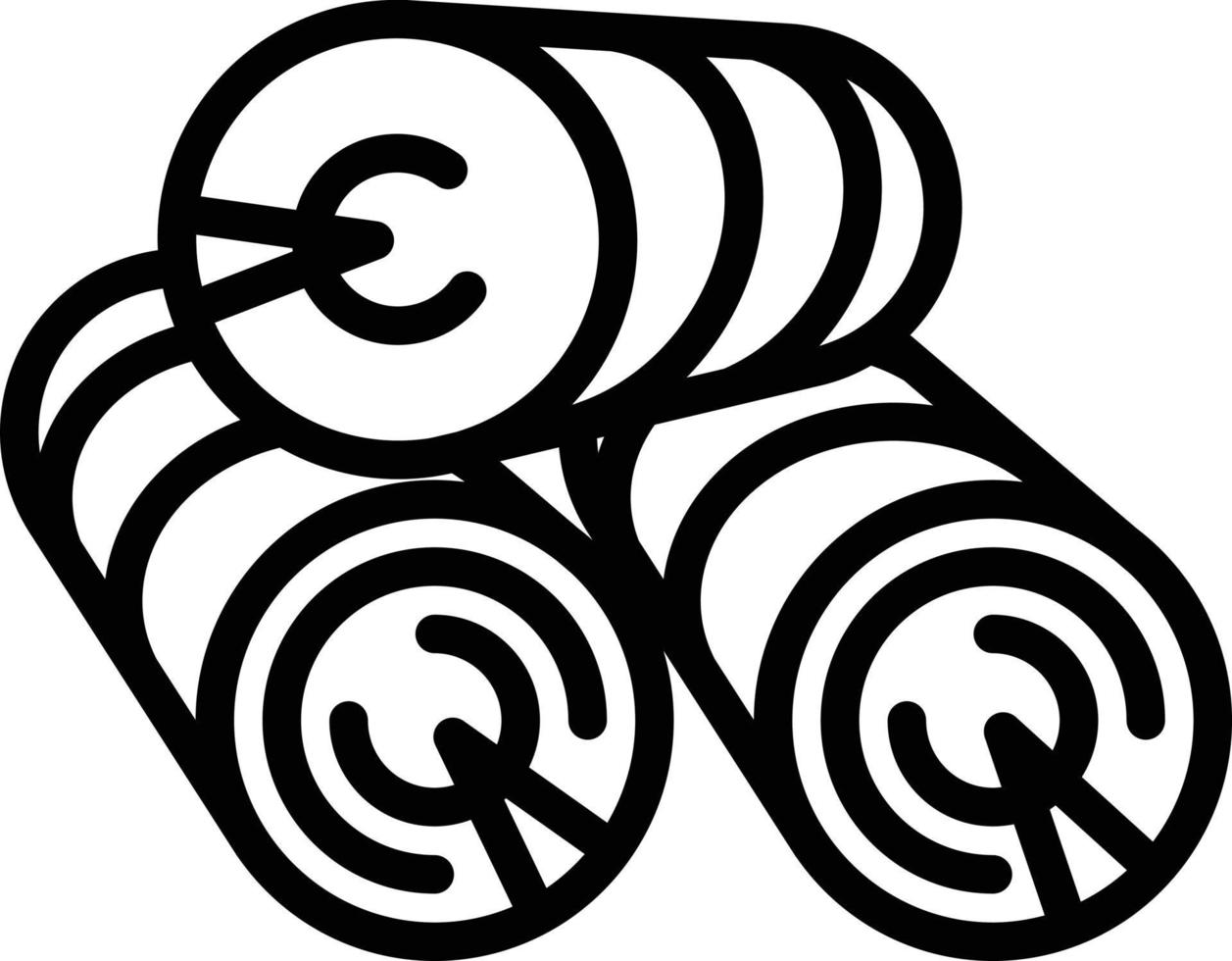 icône de ligne pour le bois vecteur
