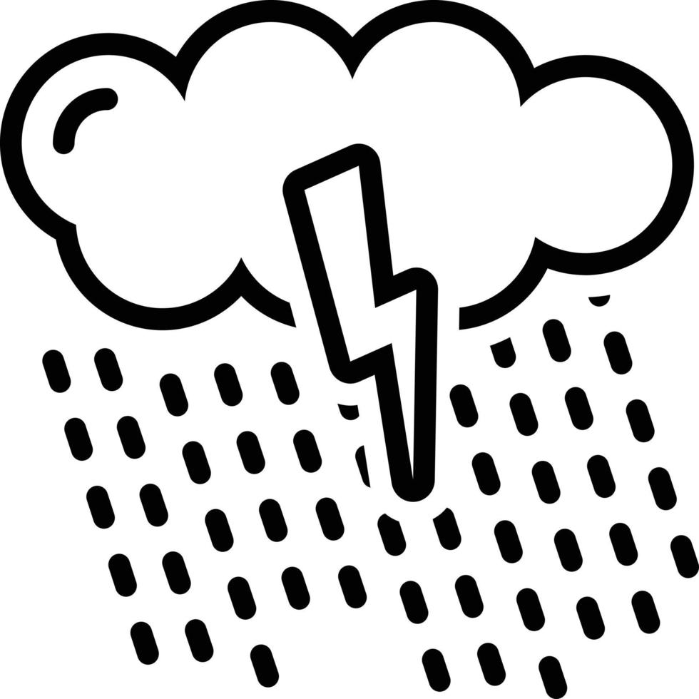 icône de ligne pour la pluie vecteur