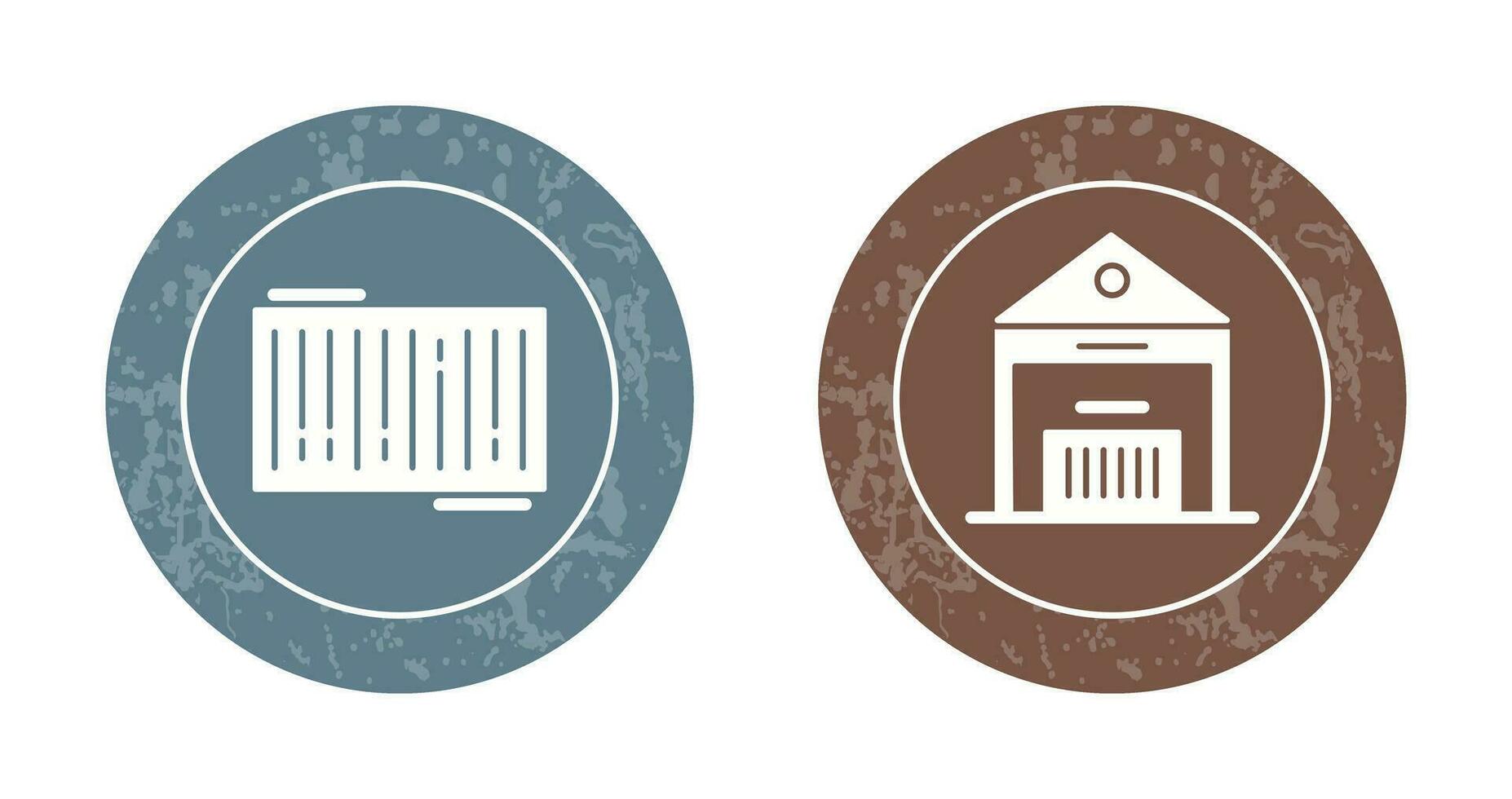 code à barre et entrepôt icône vecteur
