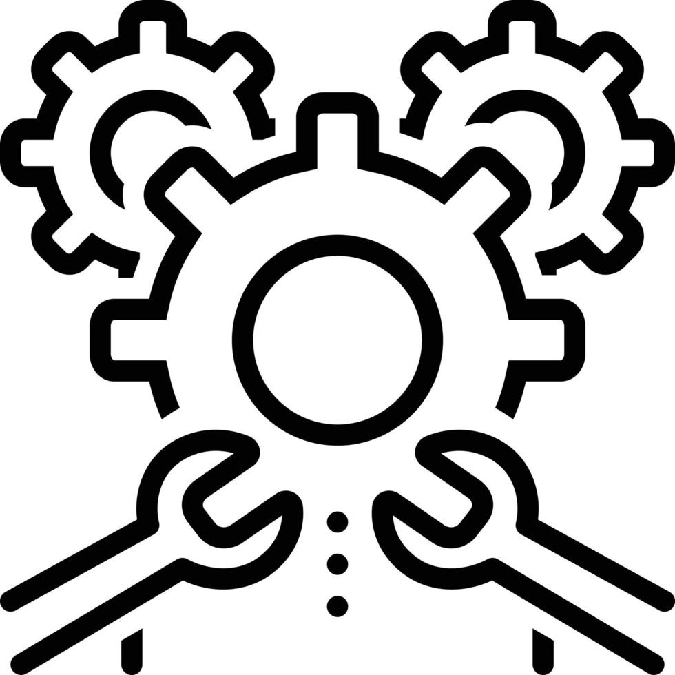 icône de ligne pour machiniste vecteur