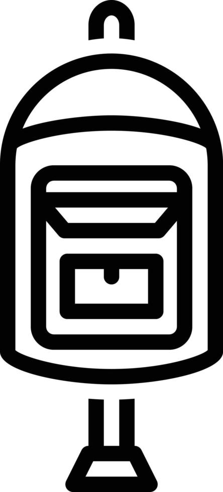 icône de ligne pour boîte aux lettres vecteur